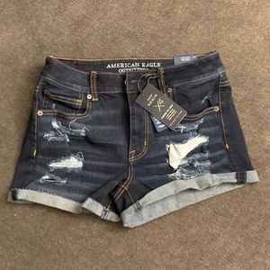 American Eagle Hise Rise Shortie Shorts